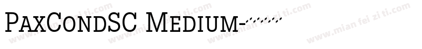 PaxCondSC Medium字体转换